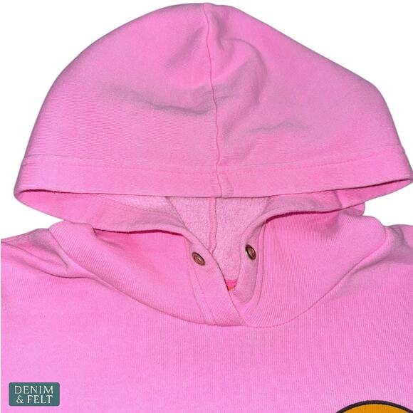 Aviator Nation Kid’s Smiley 2 Pullover Hoodie Neon Pink Size 14 Unisex - Picture 5 of 11
